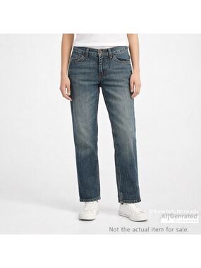 Levi’s 505 Straight Leg Jeans Cropped Petite High Rise Vintage Wash